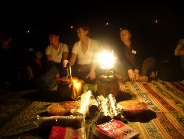 Middag under stjernene i Wadi Araba